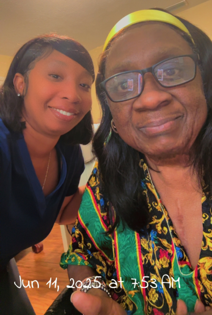 JoAudrey Carter and her nurse: Corsica Lambert JoAudrey Carter, and her nurse:Corsica Lambert