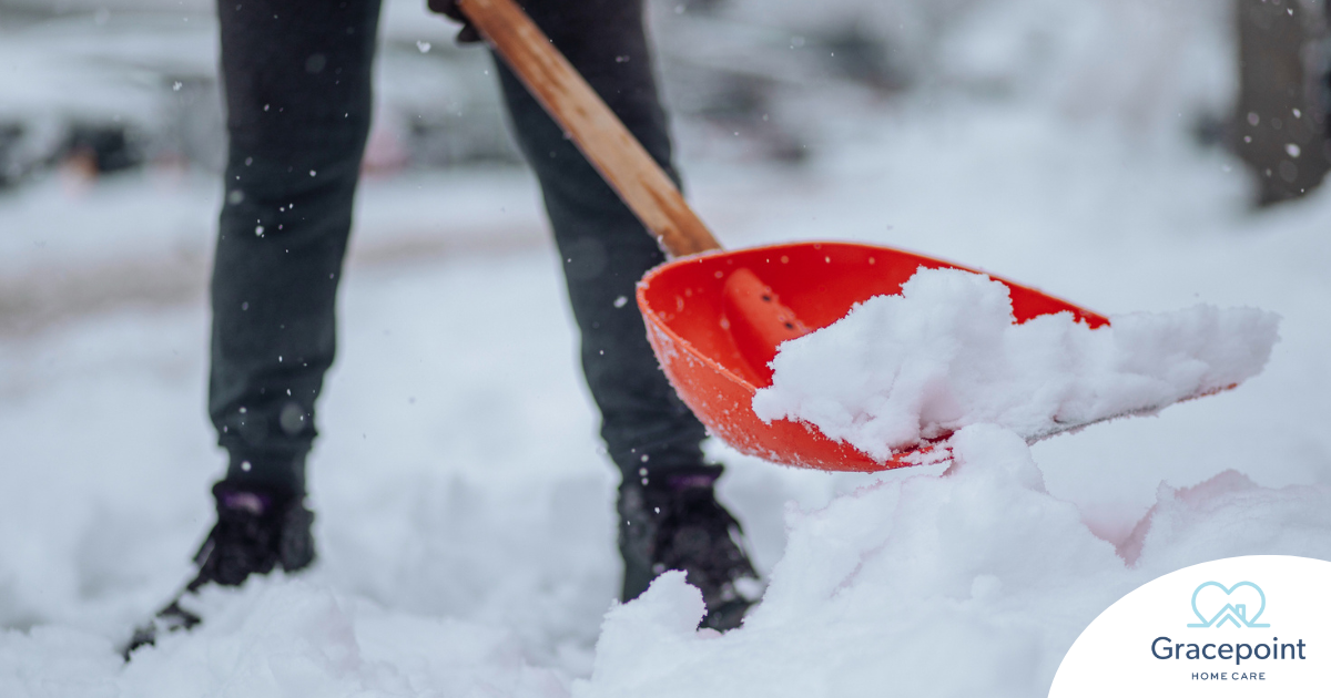 Elderly Home Care Tips include preventing snow and ice buildup