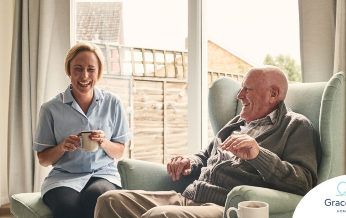A caregiver provides Memory Care at Home to a senior