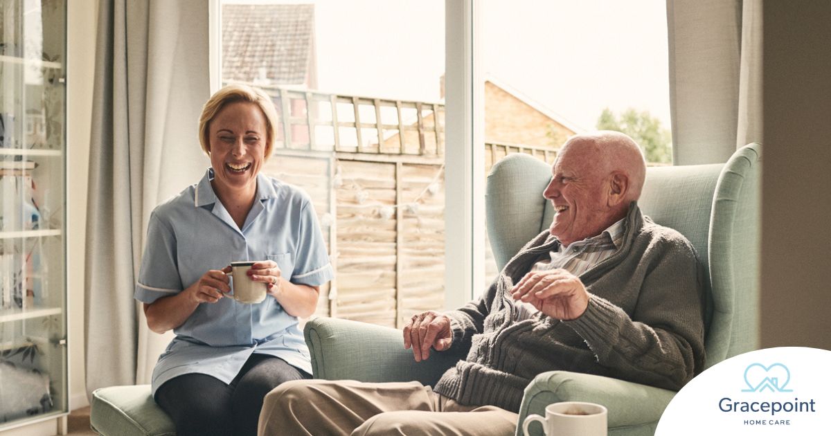 A caregiver provides Memory Care at Home to a senior