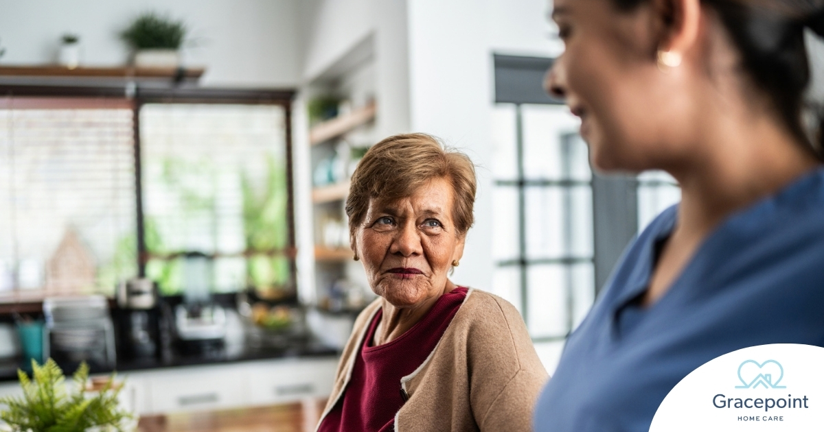 Diabetes Awareness for Caregivers 8 Warning Signs Caregiver provides attentive senior care as part of diabetes awareness