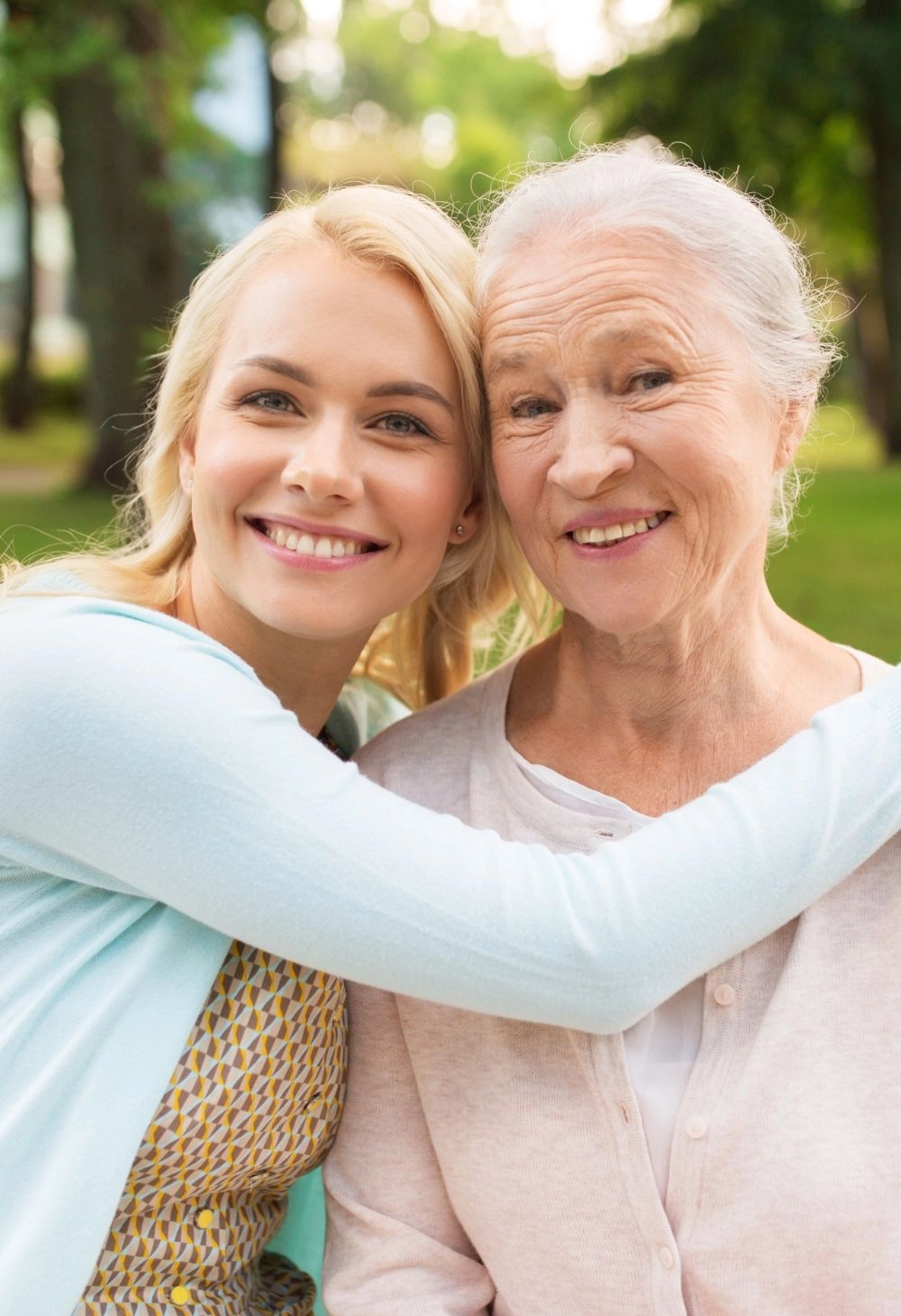 Senior with Young Woman